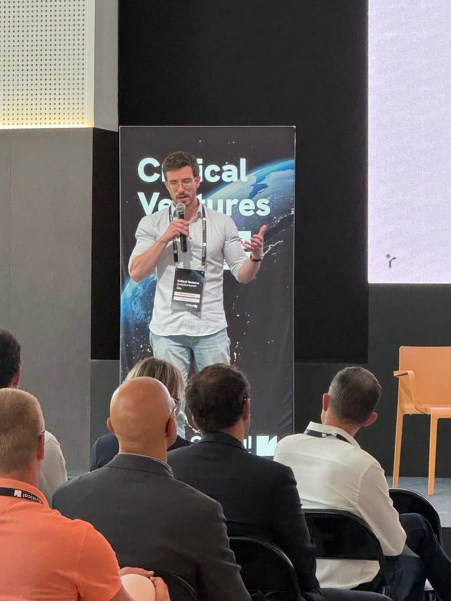 Lancelot Convert speaking at the Critical Ventures ecosystem summit